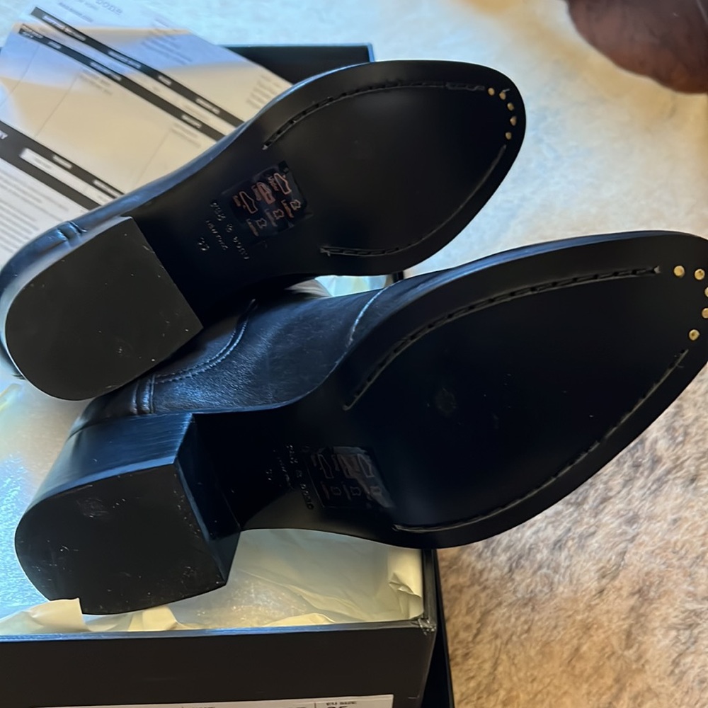 New in box RAG & BONE Walker Hazel Chelsea Boot 35/5 black leather - Picture 11 of 13